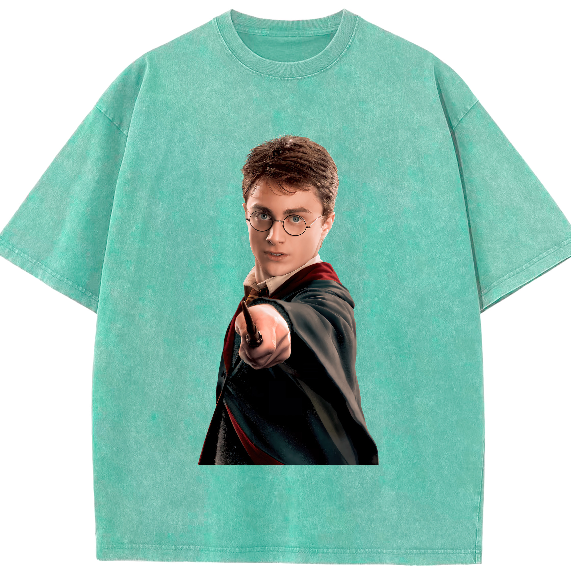 （画像用） Harry Potter ハリー・ポッターシリーズ 綿100% ヴィンテージ風 半袖Tシャツ（フロントプリント）